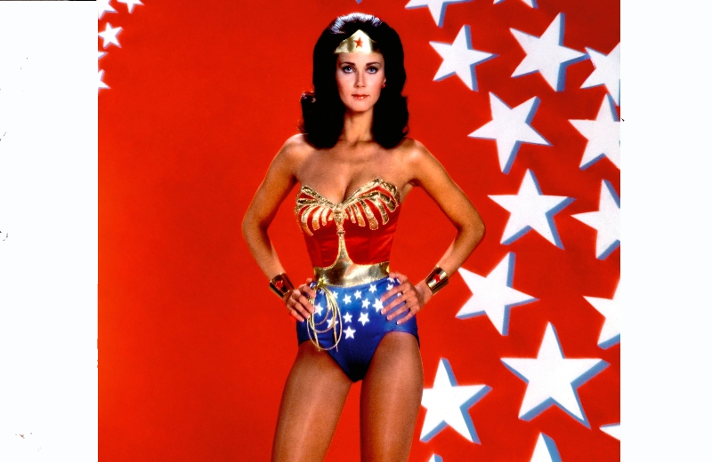 A atriz norte-americana Lynda Carter que fez a Mulher Maravilha na TV nos anos 70