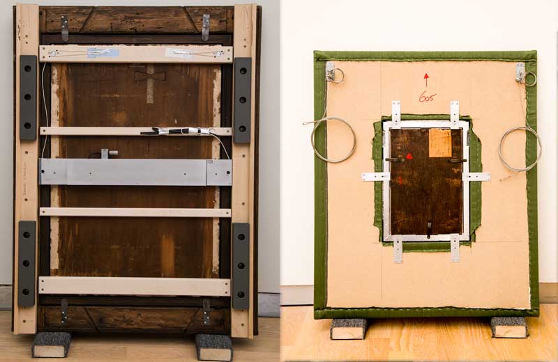 Vik Muniz, Verso (La Gioconda/ Mona Lisa), 2012 e Vik Muniz, Verso (O pintassilgo), 2016