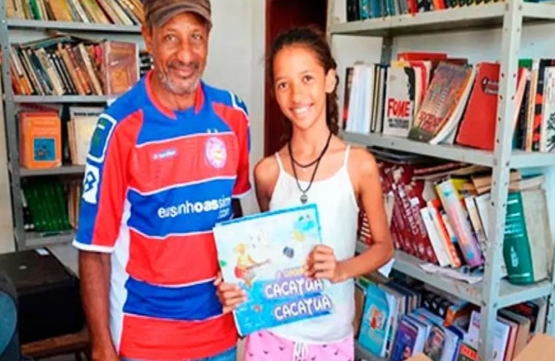 Maria Clara com o avô Guiofredo Foto: Ecodesenvolvimento|