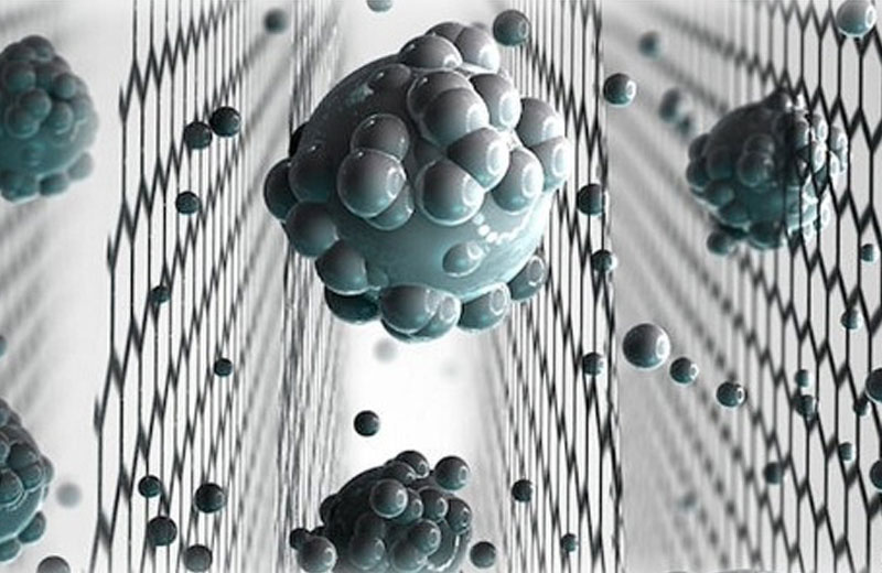 Membrana de óxido de grafeno separando água do sal - Foto: Universidade de Manchester
