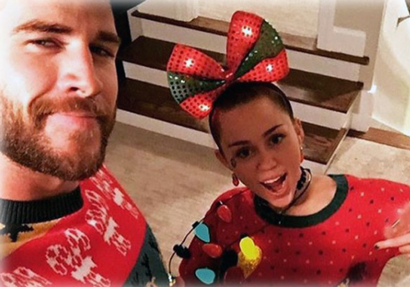Liam Hemsworth com Miley Cyrus - Foto: reprodução / Instagram