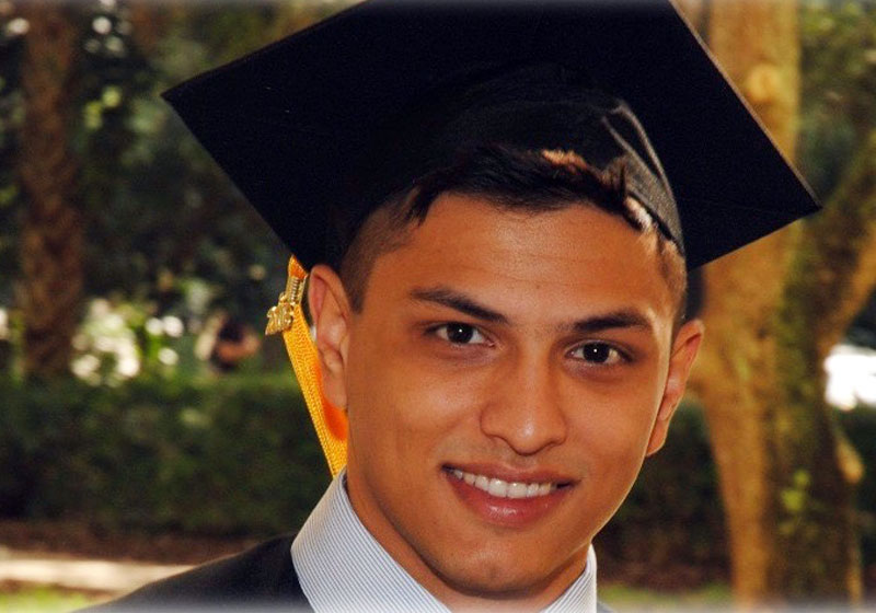 Mateus Lima na formatura em 2016 - Foto: arquivo pessoal