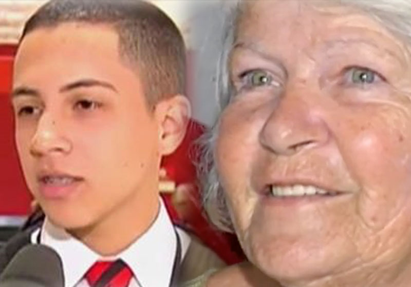 Kevin e dona Elvira - Fotos: reprodução / TV Diário