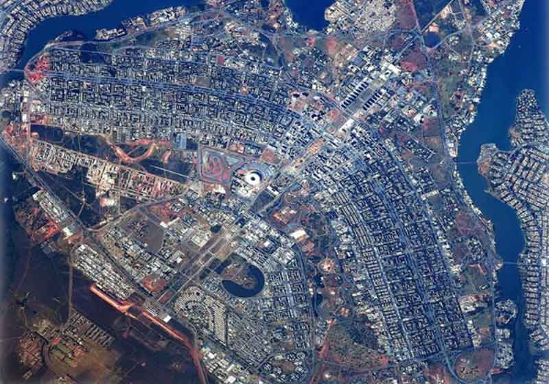 Brasília vista do espaço - Foto: Sergey Ryazanskiy