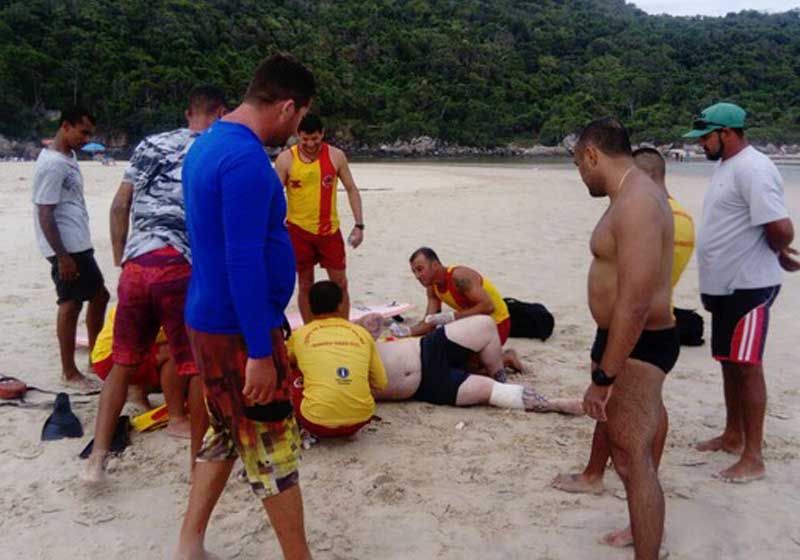 Foto: divulgação / Corpo de Bombeiros|Goleiro Marcelo Lomba - Foto: reprodução / Inter