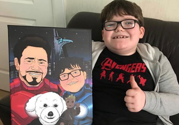 O menino Aaron Hunter que pediu ajuda ao Homem de Ferro Foto: Crowdrise