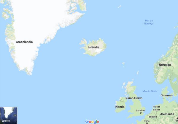 Mapa da Islândia - Foto: Google