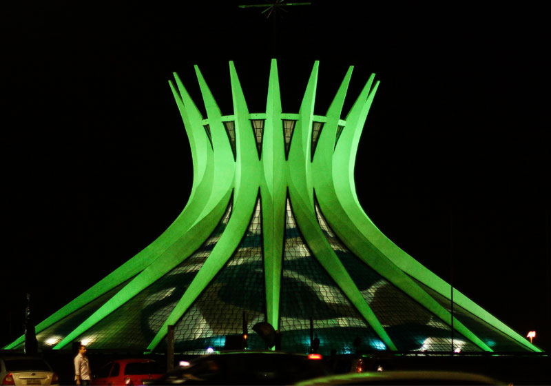 Catedral de Brasilia em Verde Foto: Divulgação