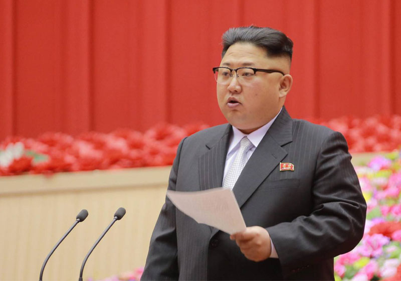 Kim Jong-un na Conferência de Presidentes dos Comitês do partido - Foto: KCNA EFE