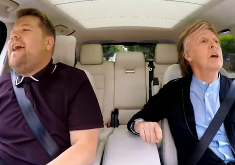 James Corden e Paul McCartney - Foto: reprodução / The Late Late Show