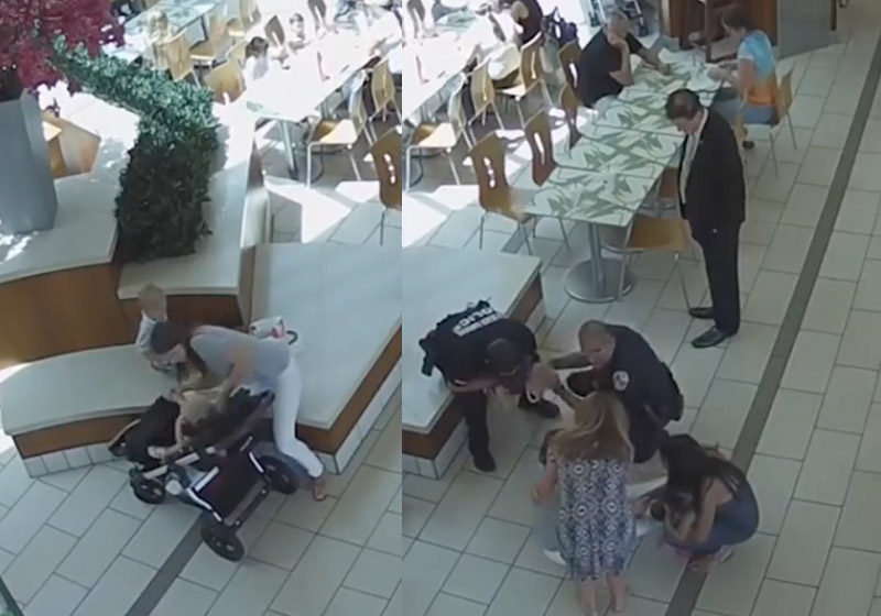 Fotos: reprodução / Câmeras de segurança do shopping Palm Beach Gardens