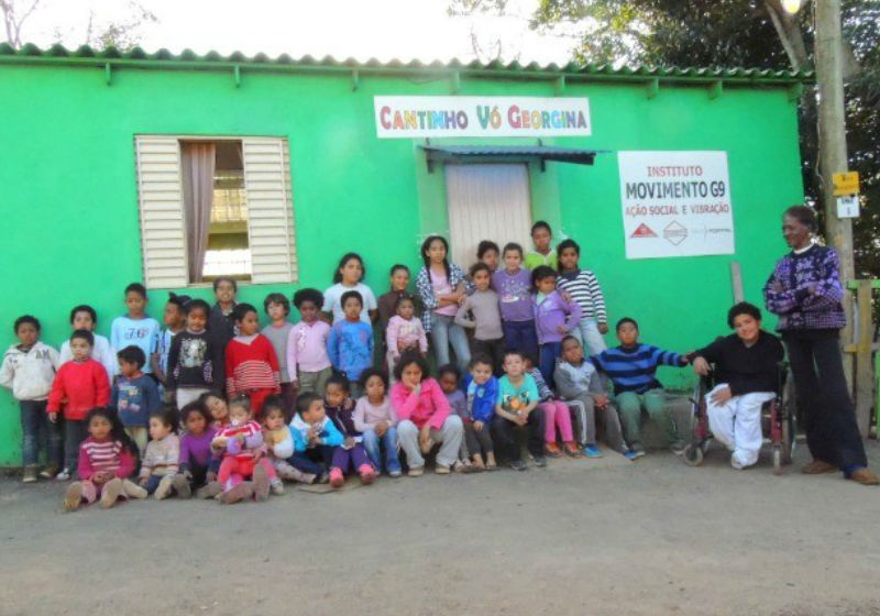 Crianças em férias na creche de Georgina - Foto: Rafaella Fraga/G1|