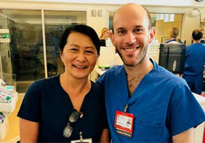 Vilma Wong e o Dr. Seminatore Foto: USA Today