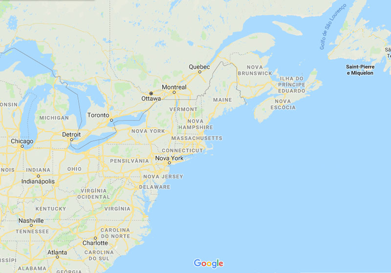 Maine/EUA - Foto: GoogleMaps