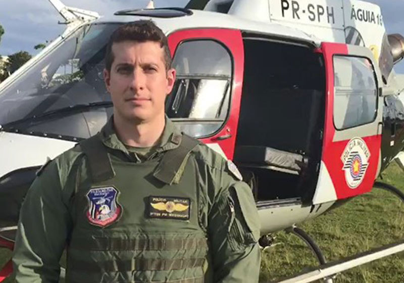 Tenente PM Guilherme Weisshaupy -Foto: Murilo Rincon/ TV TEM|||