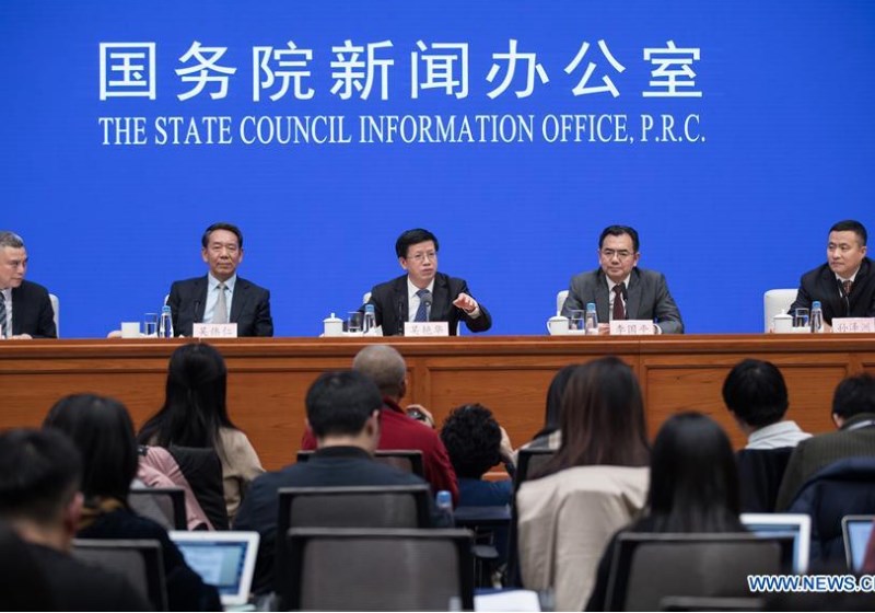 Coletiva da Agência Espacial Chinesa Foto: Reprodução Xinhua Net