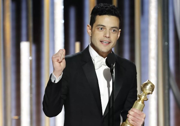 Malek durante a premiação Foto: Reuters