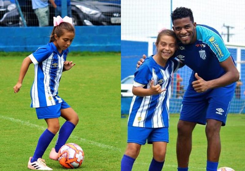 Natália Pereira e Betão do Avaí - Foto: André Palma Ribeiro/Avaí F.C.