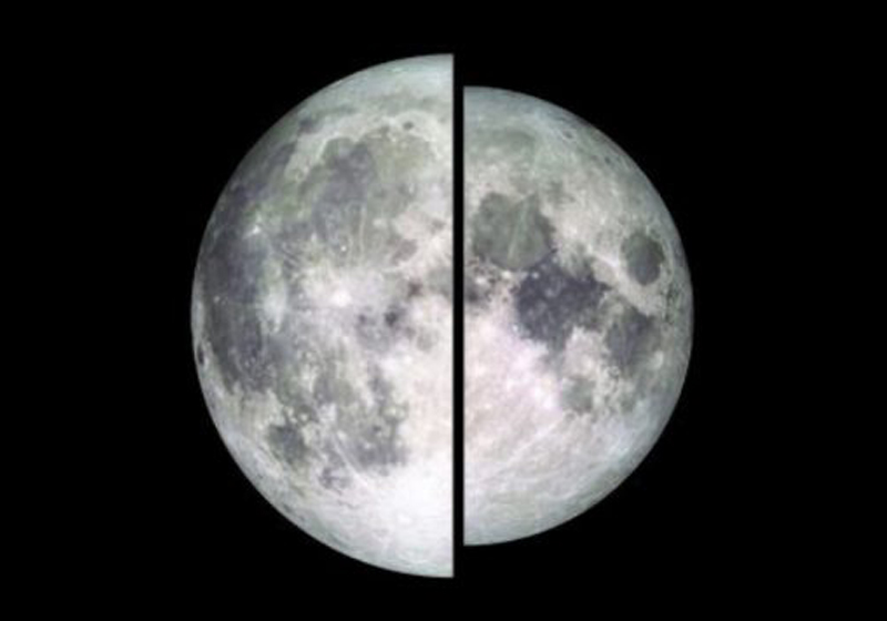 Superlua e lua comum - NASA / Goddard / Lunar Reconnaissance Orbiter