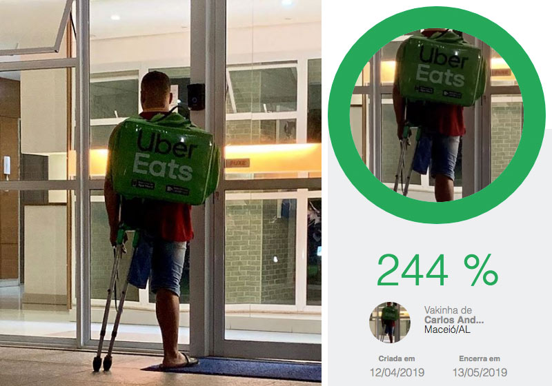 Fotos: FellipeAmorim/Instagram e Vakinha