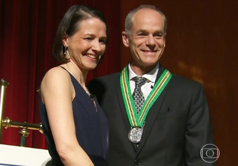 Marcelo Gleiser na premiação - Foto: reprodução/TV Globo