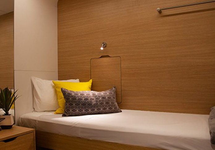 cabine-cama-aeroporto-close|cabine-cama-corrredor|cabine-cama-0 Box para tirar soneca - Foto: divulgação||