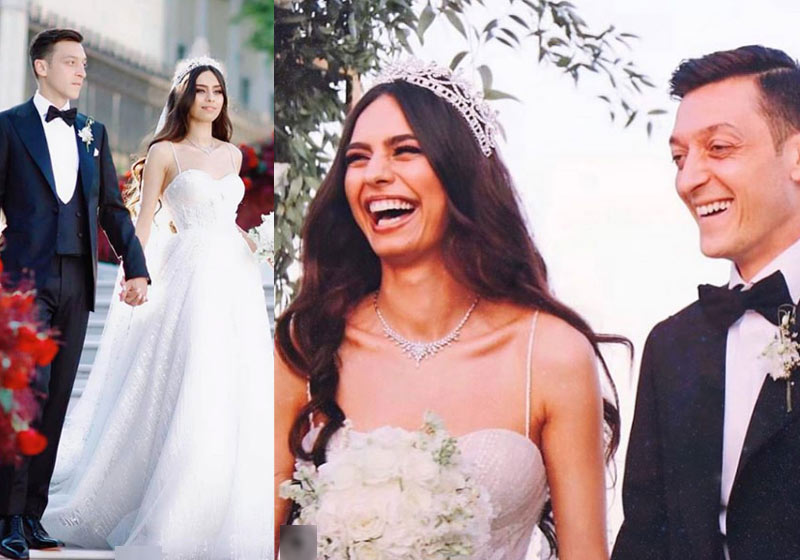 Mesut Ozil e Amine Gulse - Fotos: reprodução / Instagram