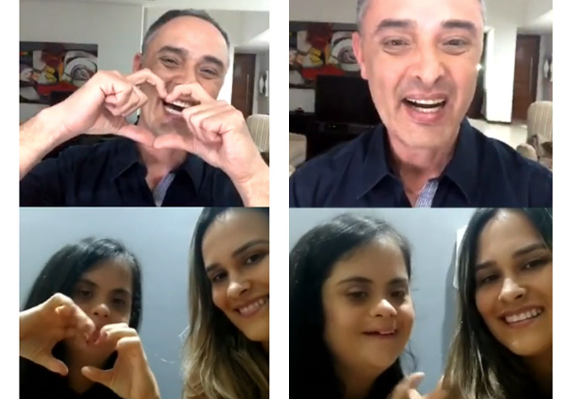 As gêmeas Rafaela e Graziela - Foto: Live SóNotíciaBoa / Instagram