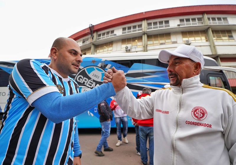 Gremista e colorado unidos - Foto: Joel Vargas/PMPA