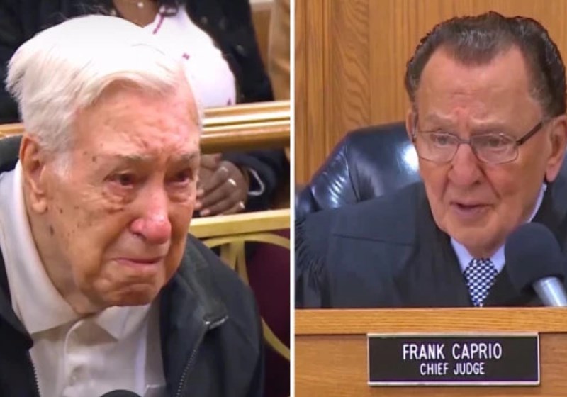 De um lado o aposentado Victor Coella e de outro o juiz Frank Caprio Foto: reprodução