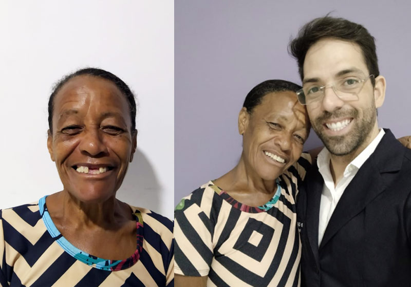 Dona Cris antes e depois