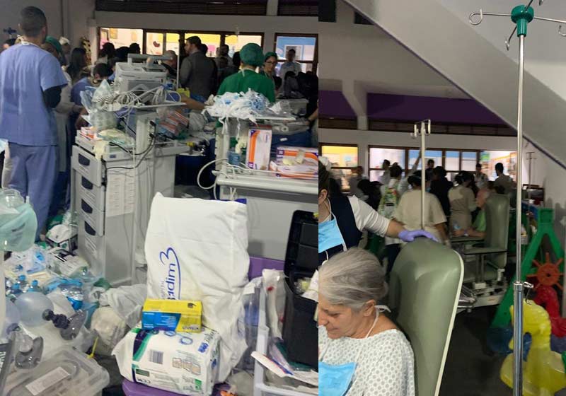 Creche abrigou pacientes do Hospital - Fotos: reprodução