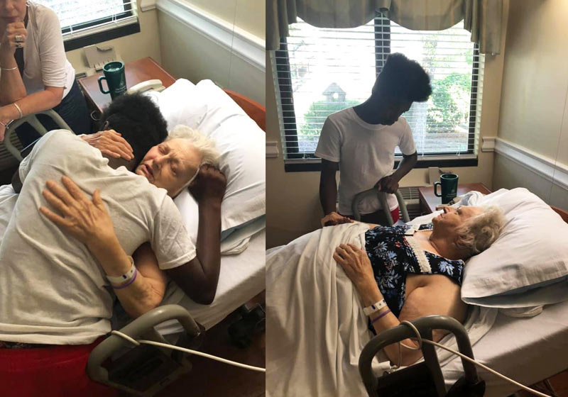 Romemylion Mitchell visita Cianne no hospital - Fotos: reprodução / Facebook Tiki Joyner|