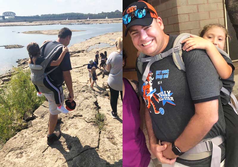 Jim carrega Ryan - Fotos: reprodução / Facebook