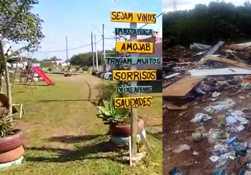 Depois e antes - Fotos: Uilson Moreira Droppa