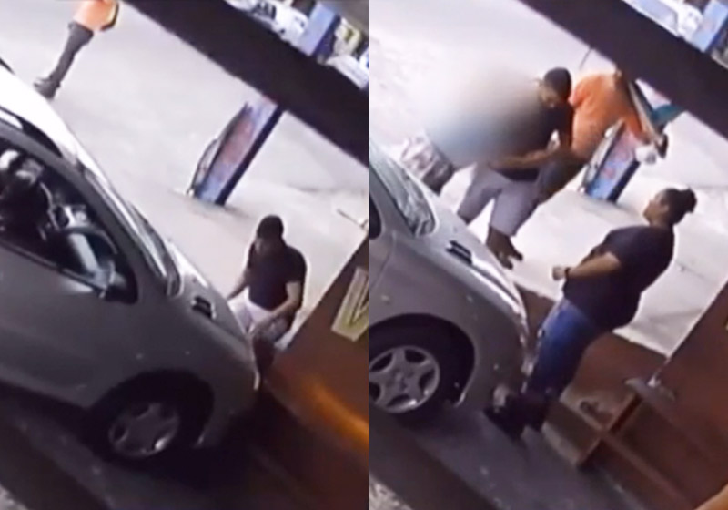 Antes e depois do acidente - Fotos: câmeras de segurança