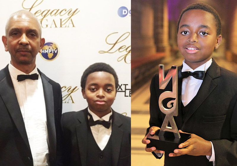 Joshua e o pai Knox e suas premiações Foto: reprodução