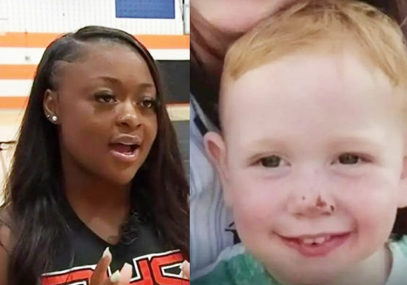 Tyra e o menino salvo - Fotos: reprodução / Acess Hollywood