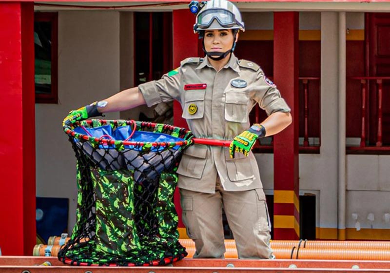 Tenente Ruana com a criação - Foto: Arquivo pessoal