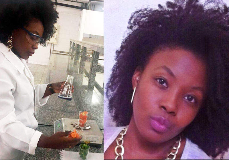 Taynara Alves - Fotos: CPS e Facebook|Taynara no laboratório - Foto: Divulgação/CPS