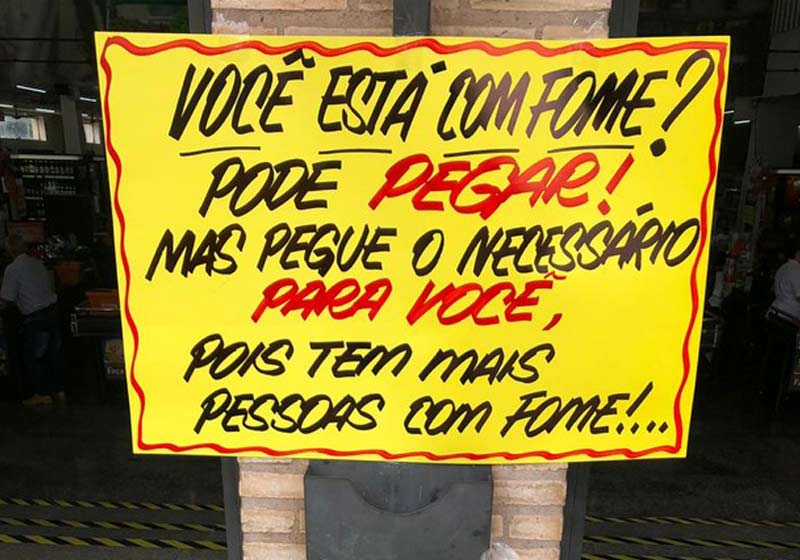 Cartaz do mercado de Araçatuba - Foto: arquivo pessoal||