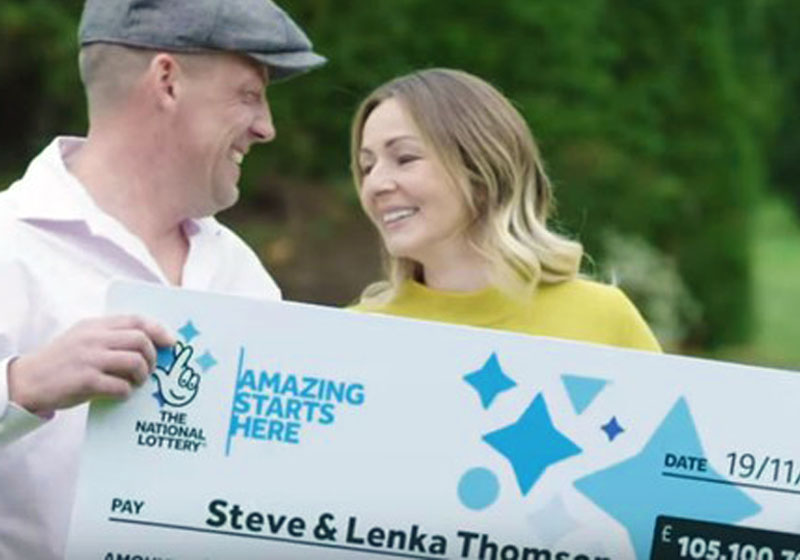 Steve e a mulher - Foto: The National Lottery / Reprodução