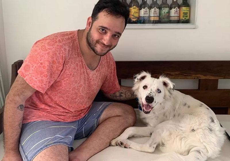 Foto: João Ferreira/Arquivo pessoal|Jögan com a nova família Foto: Arquivo Pessoal|Jögan e Gabi