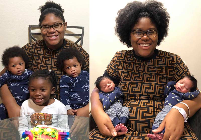 Alexzandria Wolliston e os filhos - Fotos: arquivo pessoal