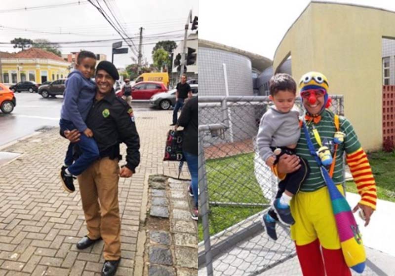 PM Fábio como Palhaço Ziza - Fotos: reprodução / Youtube|