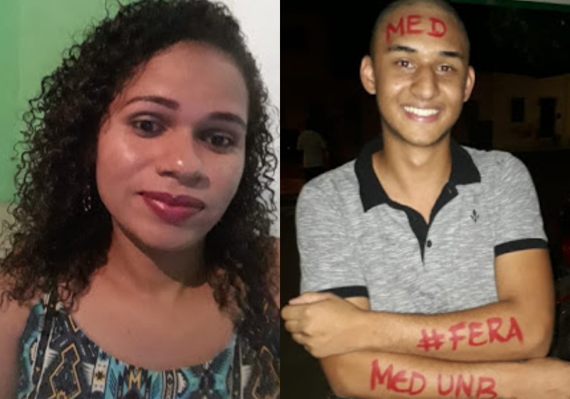 Jakeline foi primeiro em ciências sociais e João em Medicina na UnB Foto: reprodução