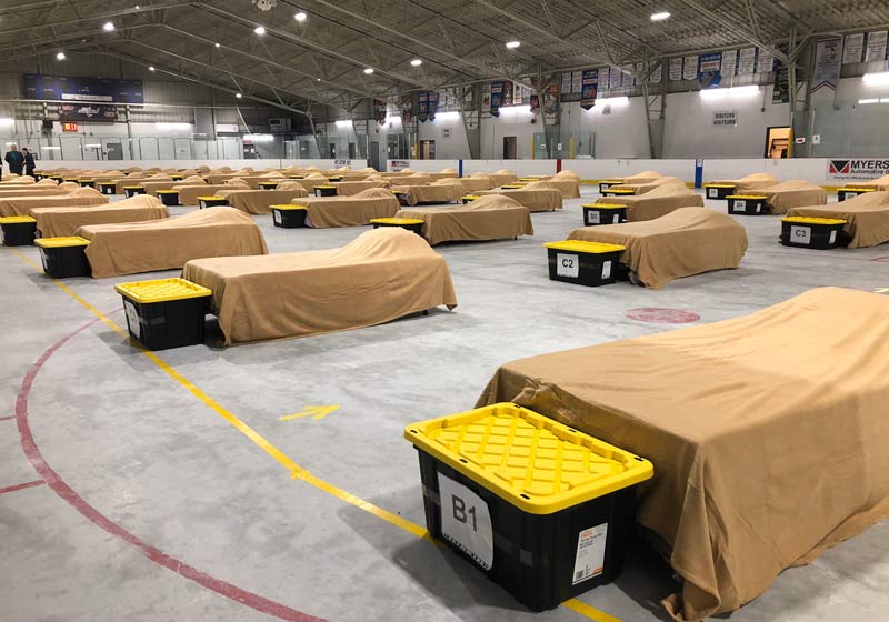 Arena que virou abrigo - Foto: JimWatsonOttawa / Twitter