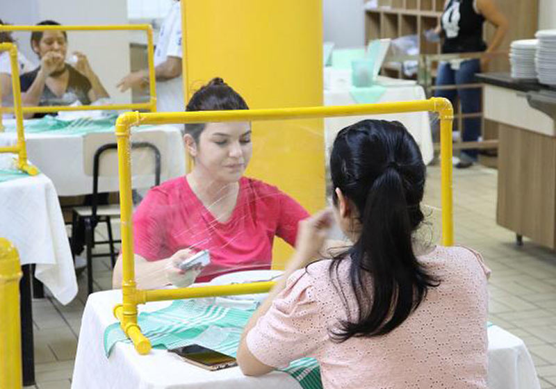 Barreira de PVC contra covid - Foto: HGG/divulgação|