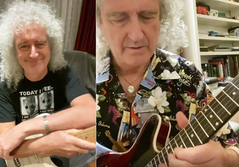 Aulas online de Brian May - Fotos: instagram
