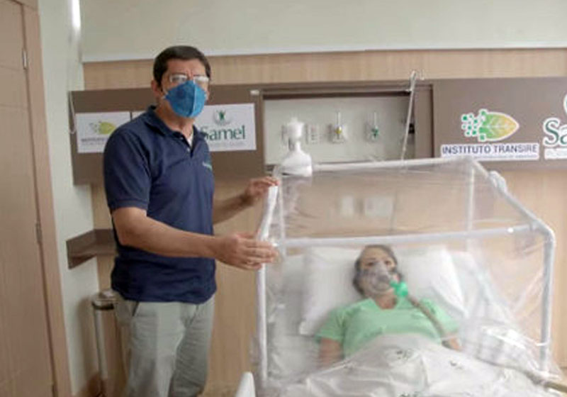 Filtro no alto retira o vírus do ar - Foto: Divulgação / Samel